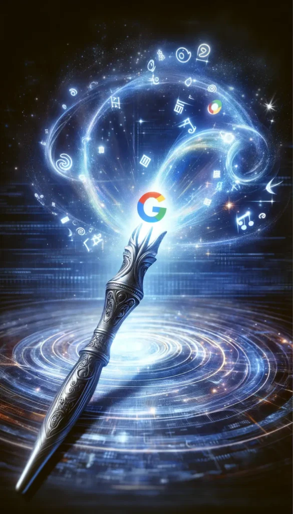 A-wand-with-the-Google-logo