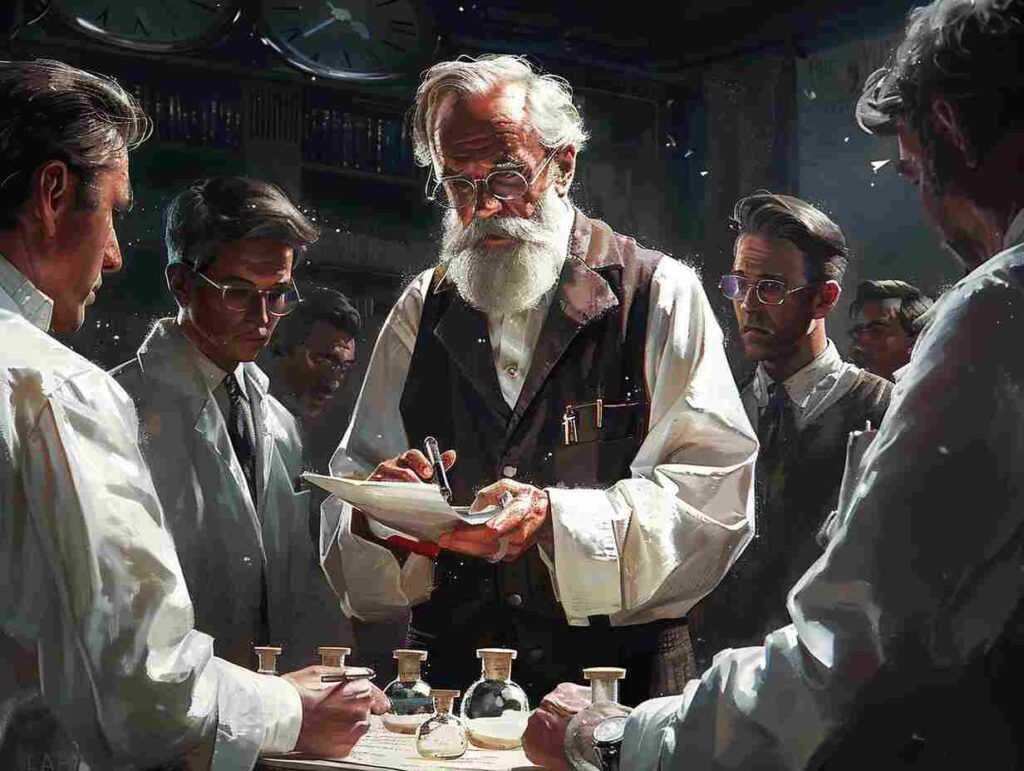 AlphaFold the Almighty telling its wisdom to scientists