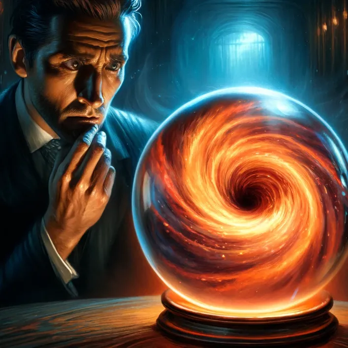 political pundits staring into a crystal ball