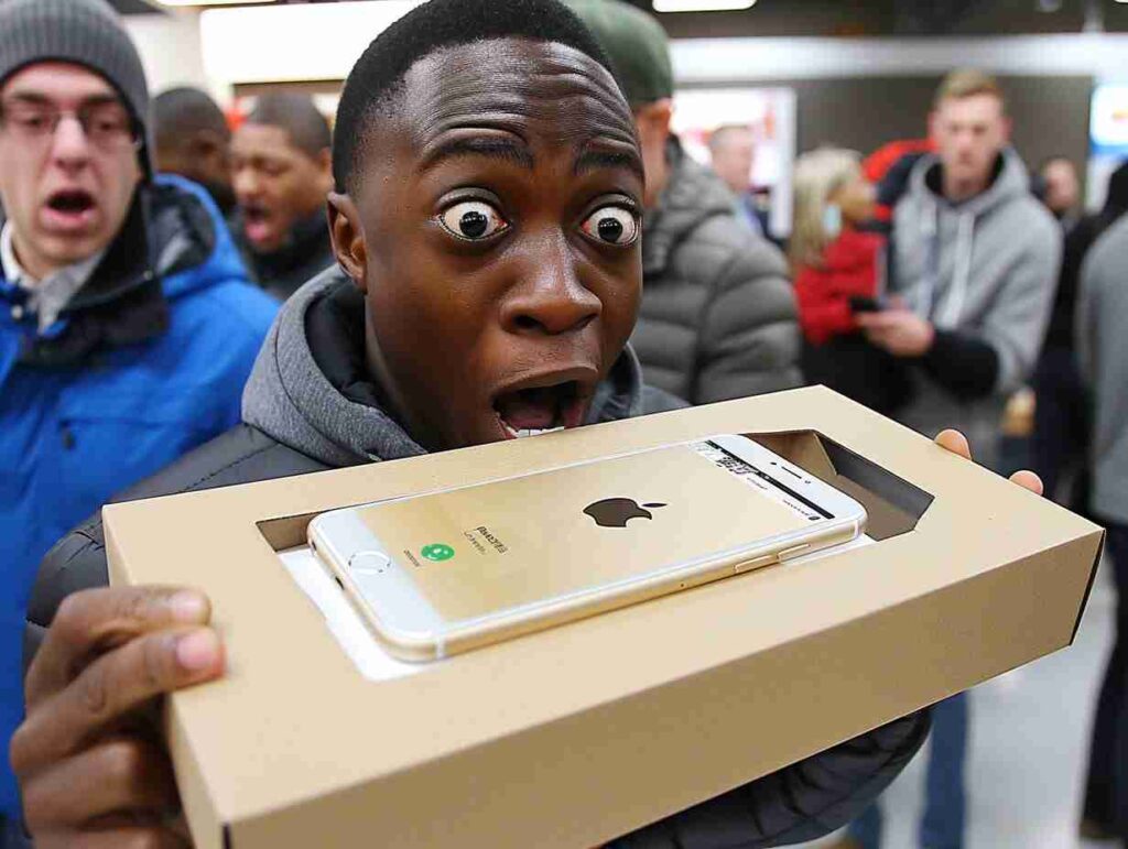 An excited customer