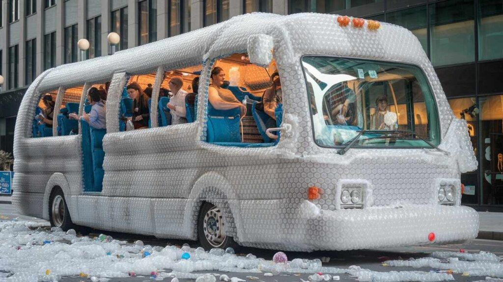 Bubble wrapped bus