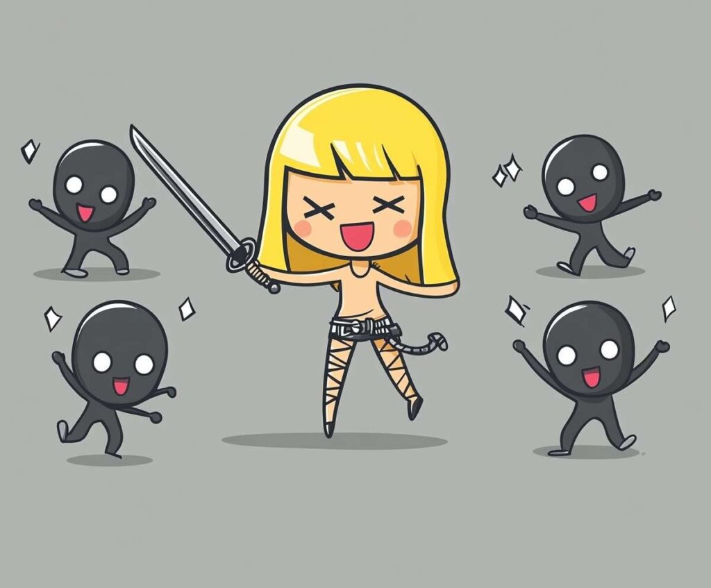 Cartoon of Taylor Swift Fending off Terrorists