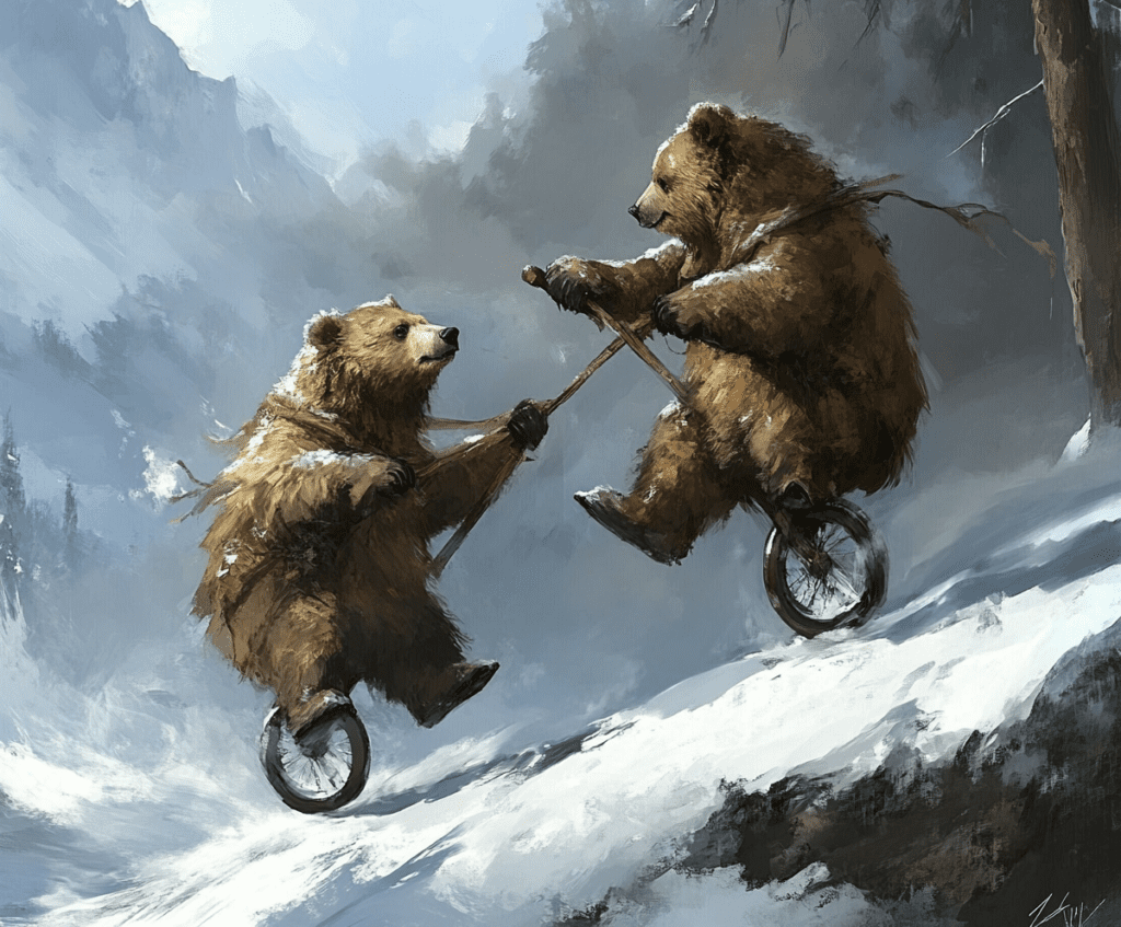 Bears on Unicycles in the Snow