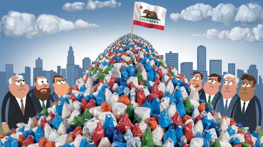 Hill of plastic bags