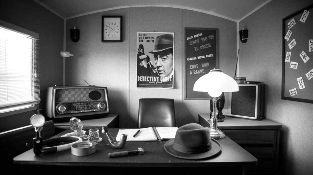 Nicolas Cage's actor’s trailer transformed into a 1930s detective office