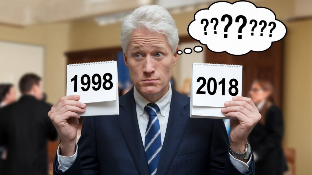 Bill Clinton confused about the year