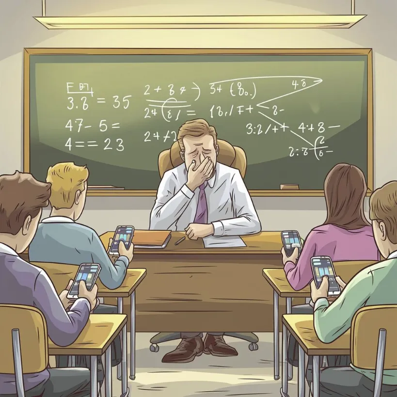 LinkedIn education credentials, A professor sobbing quietly while watching students trade endorsements like Pokémon cards in the back of the classroom